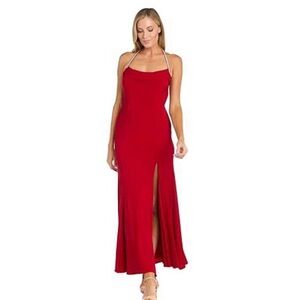 R & M Richards Scarlet Maxi Dress with Slit